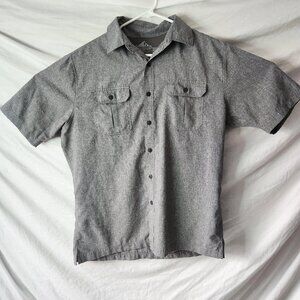 Croft & Barrow Men’s Short Sleeve Button-Up Shirt – Grey – Medium